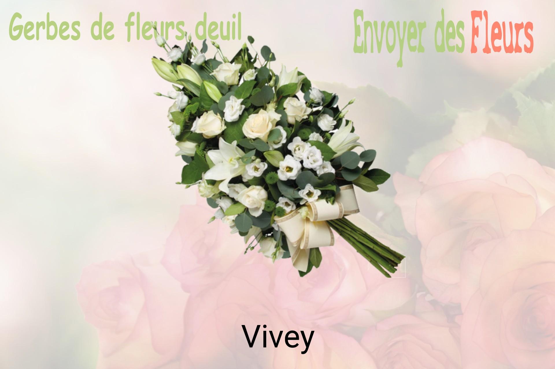 Gerbe de fleurs de deuil livrée à Vivey